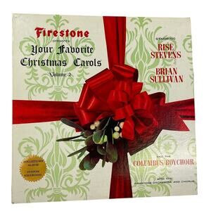 Vintage 1963 Firestone Presents Your Favorite Christmas Carols LP Vinyl Record